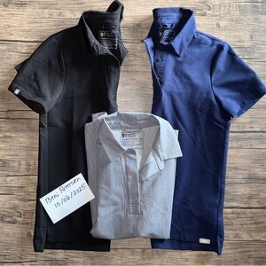 XXS FIGS Nala Short Sleeve Scrub Top, Navy, Black, Graphite